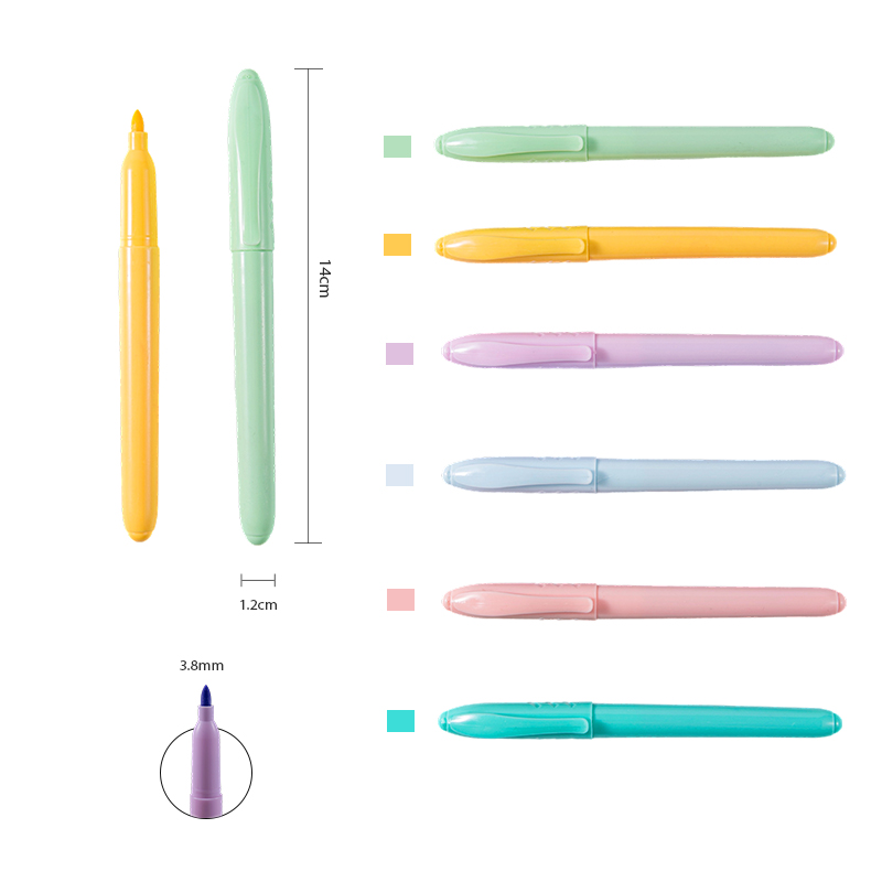 Marcador de acuarela redondo con hebilla