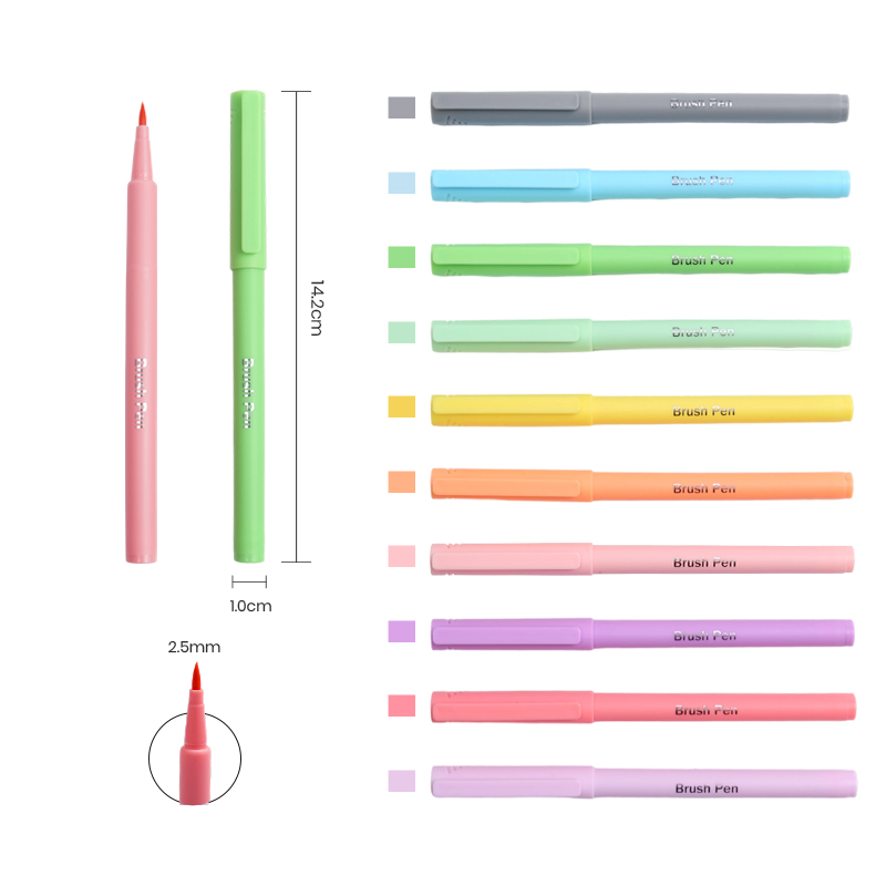 Bolígrafo de pincel pastel