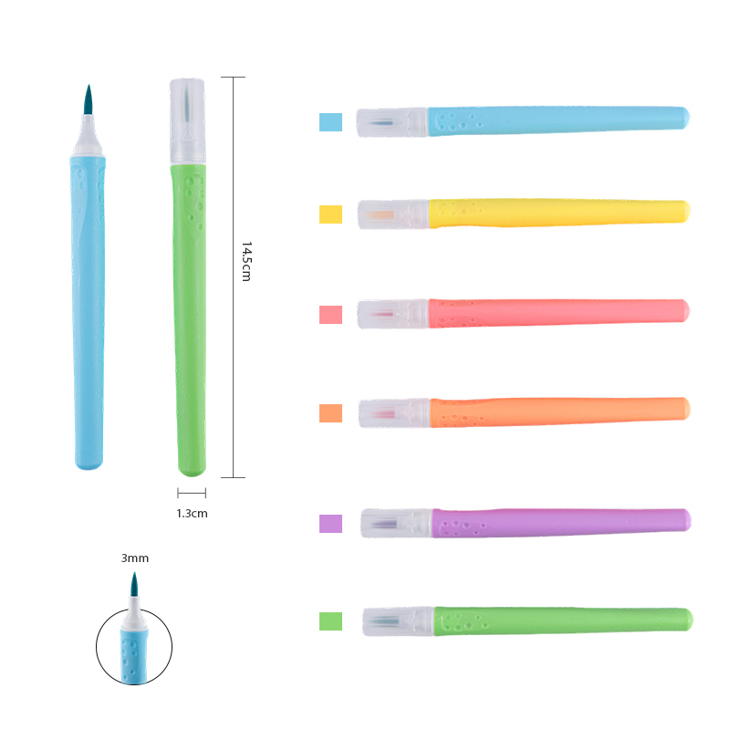 Marcador de cepillo cómodo y agradable con cubierta transparente