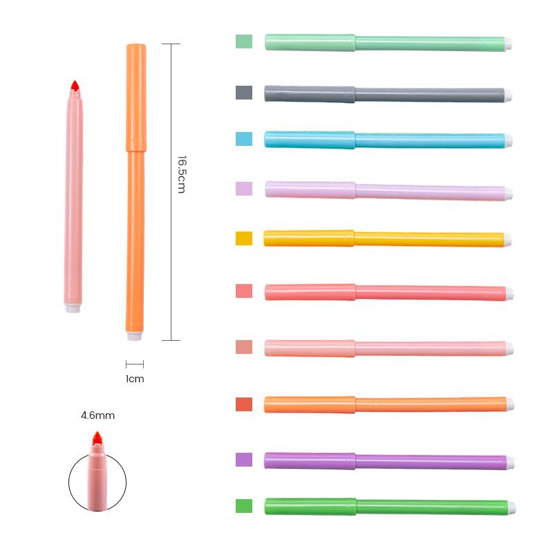 Marcador de acuarela de color Gouache con tapa de bolígrafo larga