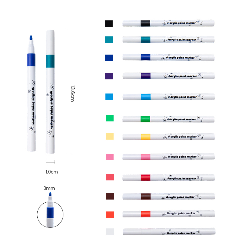 Marcador acrílico blanco con patrón