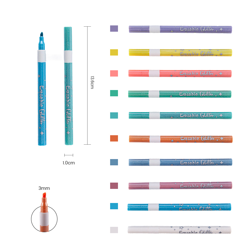 Marcas borrables de varios colores Marcador de color brillante