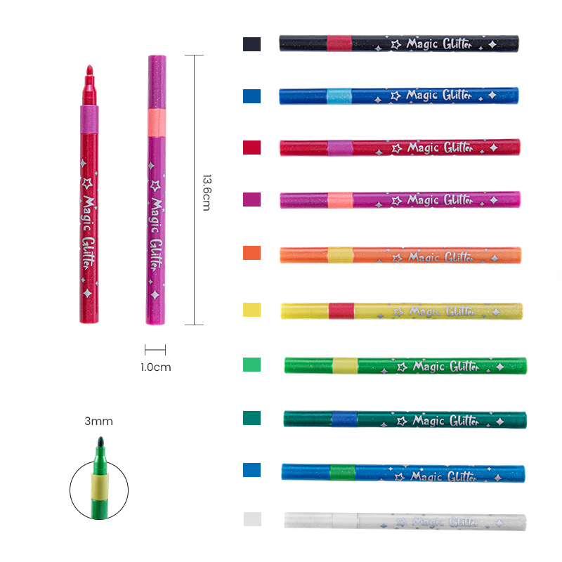 Cambio de color Marcador de color de brillo suave y transparente