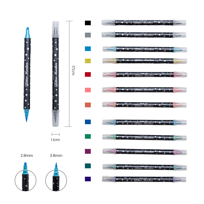 Marcador de color brillante para asentir y cepillar