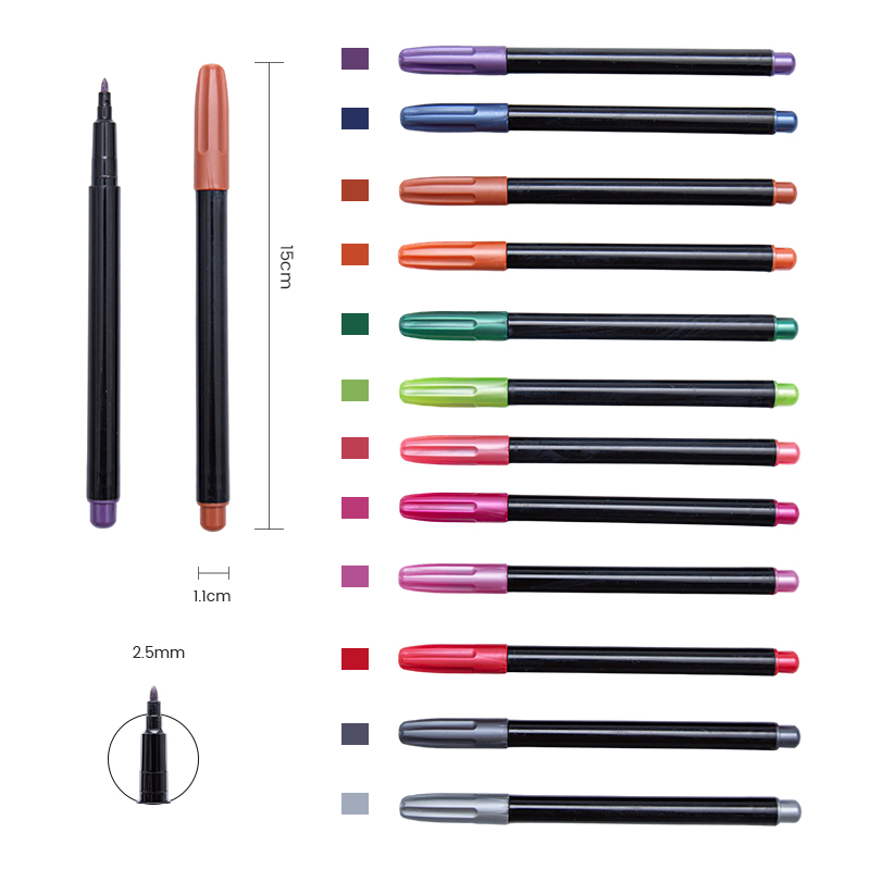 Varios colores Colores metálicos Bolígrafo marcador metálico