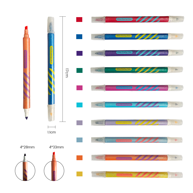 518DS-10 Marcadores mágicos nacarados brillantes para notas