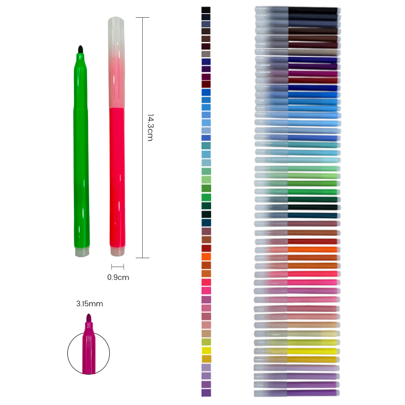 812-50 Marcador de acuarela de 50 colores de flujo suave